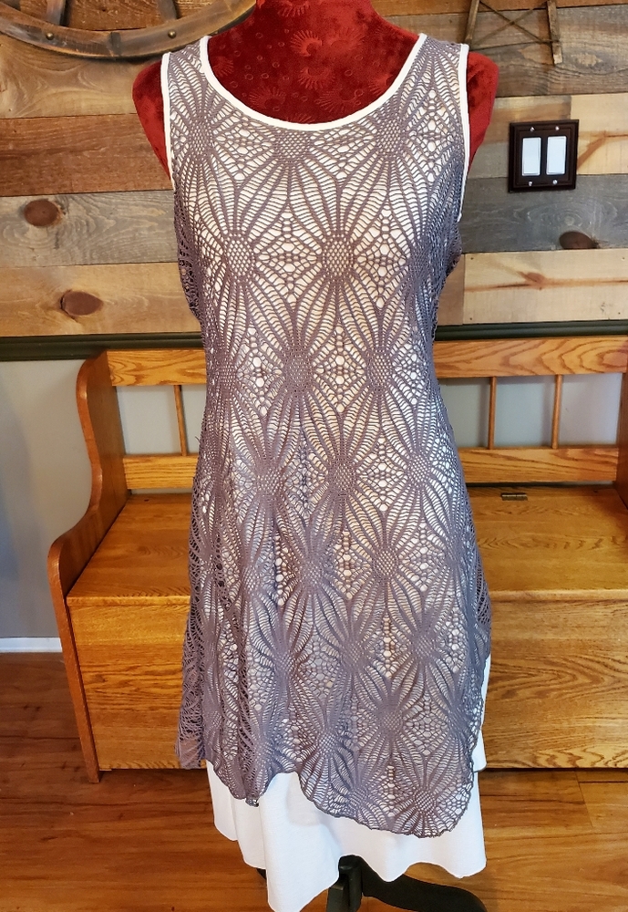 Bali Sleeveless Asymmetrical with Netting Dress
